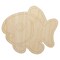 Cute Fish Unfinished Wood Shape Piece Cutout for DIY Craft Projects